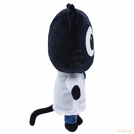 Milo Black Cat Plush Stuffed Animal - 20cm Doctor Milo Soft Toys from the Milo Animated Series | Cute Talking Cat Teddy Bear with Sounds and Phrases | Adorable Cartoon Musical Toys for 1 Year Old