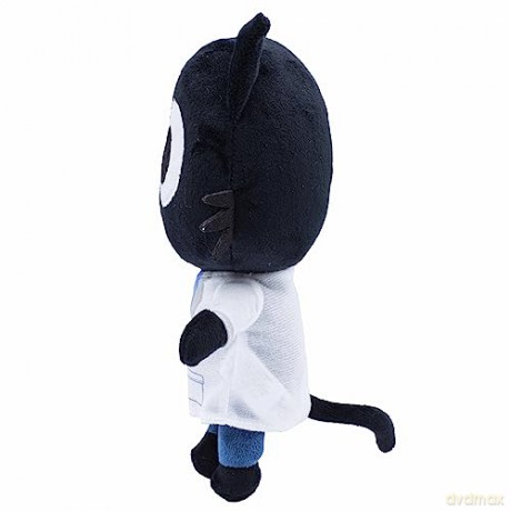 Milo Black Cat Plush Stuffed Animal - 20cm Doctor Milo Soft Toys from the Milo Animated Series | Cute Talking Cat Teddy Bear with Sounds and Phrases | Adorable Cartoon Musical Toys for 1 Year Old