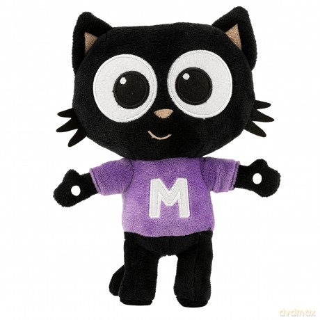 Milo Black Cat Plush Stuffed Animal - 20cm Everyday Milo Soft Toys from the Milo Animated Series | Cute Talking Cat Teddy Bear with Sounds and Phrases | Adorable Cartoon Musical Toys for 1 Year Old