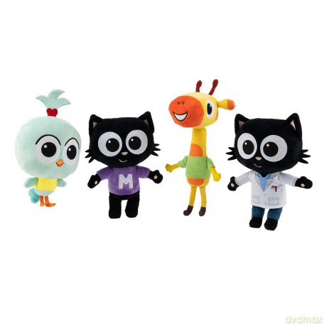 Milo Black Cat Plush Stuffed Animal - 20cm Everyday Milo Soft Toys from the Milo Animated Series | Cute Talking Cat Teddy Bear with Sounds and Phrases | Adorable Cartoon Musical Toys for 1 Year Old