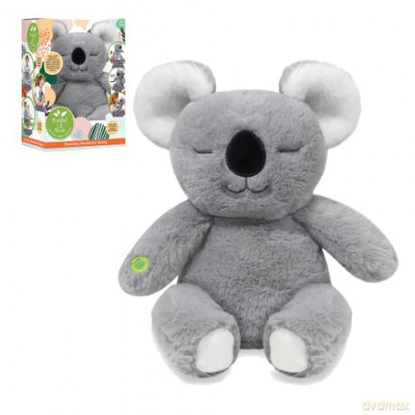 Mindful Lil Minds Breathing Meditation Buddy, Meditation Learning Tool for Kids, Cuddly Anxiety Reducing Toy, Scented and Weighted, Suitable for Ages 3+, Grey