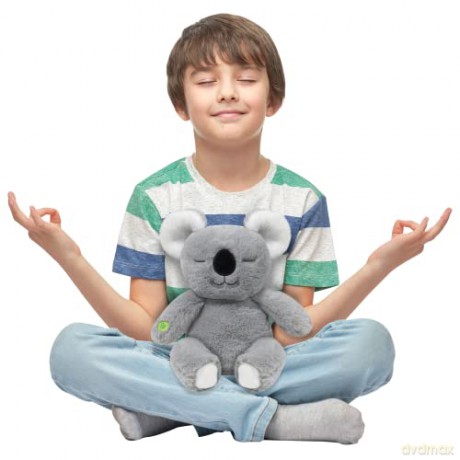 Mindful Lil Minds Breathing Meditation Buddy, Meditation Learning Tool for Kids, Cuddly Anxiety Reducing Toy, Scented and Weighted, Suitable for Ages 3+, Grey
