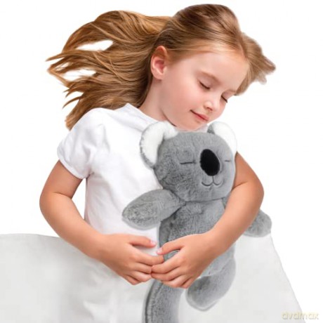 Mindful Lil Minds Breathing Meditation Buddy, Meditation Learning Tool for Kids, Cuddly Anxiety Reducing Toy, Scented and Weighted, Suitable for Ages 3+, Grey