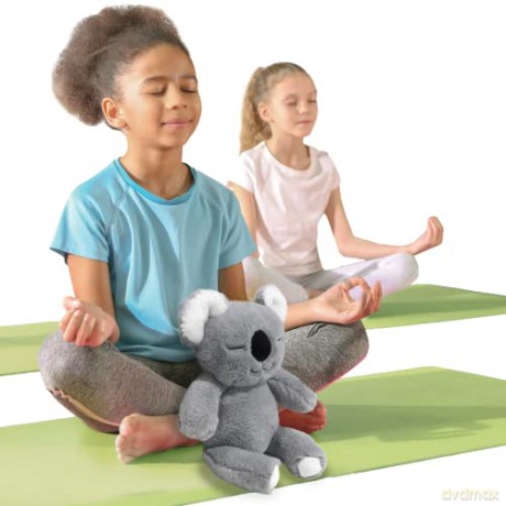 Mindful Lil Minds Breathing Meditation Buddy, Meditation Learning Tool for Kids, Cuddly Anxiety Reducing Toy, Scented and Weighted, Suitable for Ages 3+, Grey