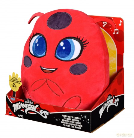 Miraculous Bandai Talking Tikki Plush | 25cm Tikki Cuddly Toy With Sounds And Phrases From Tales Of Ladybug And Cat Noir TV Show | Snuggle With This Large Soft Teddy Of Tikki The Kwami