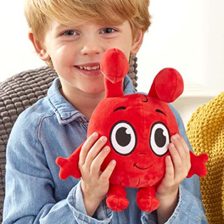 Morphle 8-inch Talking Soft Toy, preschool plush, with sound effects, moonbug, gift for 2-5 year old, Red