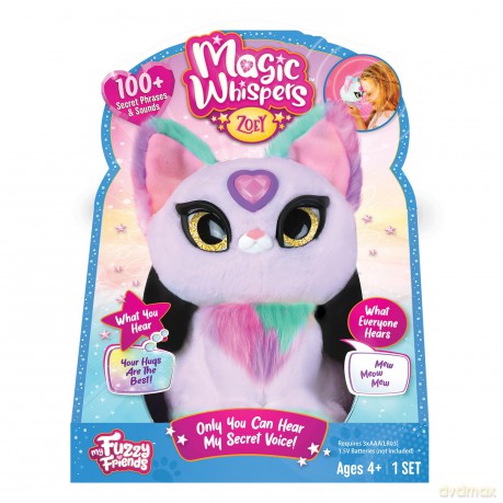 My Fuzzy Friends Magic Whispers Zoey Kitty Interactive Plush Pet Kids Toy, Loveable and Lifelike Companion for Boys and Girls Aged 4 Years Plus that Magically Speaks to You
