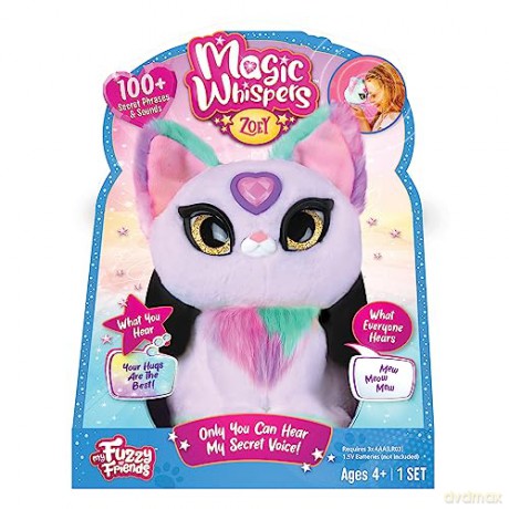 My Fuzzy Friends Magic Whispers Zoey Kitty Interactive Plush Pet Kids Toy, Loveable and Lifelike Companion for Boys and Girls Aged 4 Years Plus that Magically Speaks to You