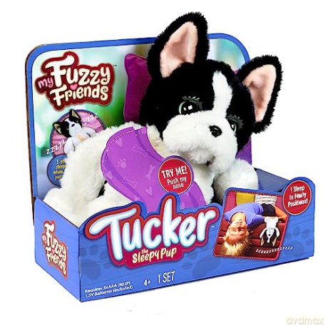 My Fuzzy Friends Tucker The Sleepy Puppy Interactive Plush Pet Kids Toy, Loveable and Lifelike Companion for Boys and Girls aged 4 Years Plus with over 50 Sounds and Reactions