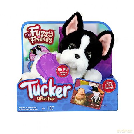 My Fuzzy Friends Tucker The Sleepy Puppy Interactive Plush Pet Kids Toy, Loveable and Lifelike Companion for Boys and Girls aged 4 Years Plus with over 50 Sounds and Reactions