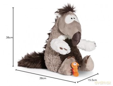 NICI 45241 Cuddy Soft Toy Anteater Anita 35cm Dangling with ant, Grey/White