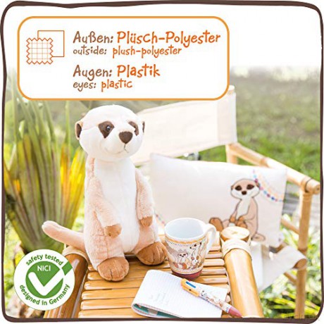 NICI 45850 Cuddly Toy Meerkat 30cm, Brown/Beige, 30 cm