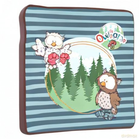 NICI 46092 Plush Cuddly Toy Owl Oscar with turnable Head 35cm, Striped, Brown/Blue
