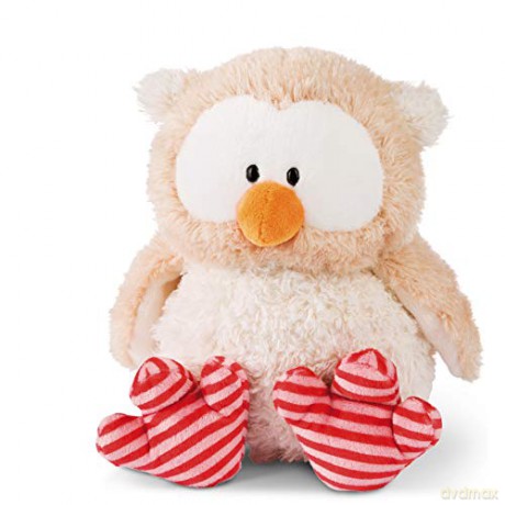 NICI 46096 Girl Cuddly Toy Owl Owluna with turnable Head 35cm, Beige/Pink, 35 cm