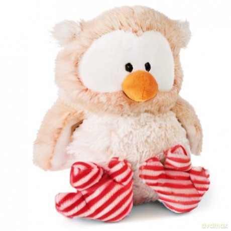 NICI 46096 Girl Cuddly Toy Owl Owluna with turnable Head 35cm, Beige/Pink, 35 cm
