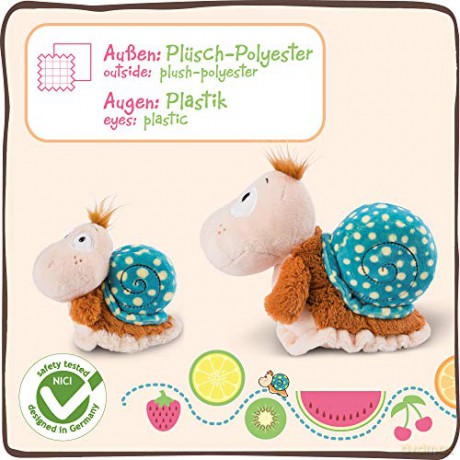 NICI 46507 Animal Cuddly Soft Toy Snail Classic Bear 25cm, Multicoloured, 25 cm