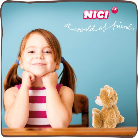 NICI 46508 Animal Cuddly Soft Toy Classic Bear 35cm, Golden Brown, 35 cm