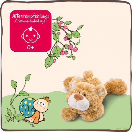 NICI 46513 Animal Cuddly Soft Toy Lying Classic Bear 30cm, Golden Brown, 30 cm