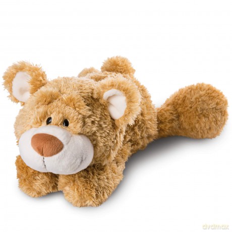 NICI 46514 Animal Cuddly Soft Toy Lying Classic Bear 50cm, Golden Brown, 50 cm