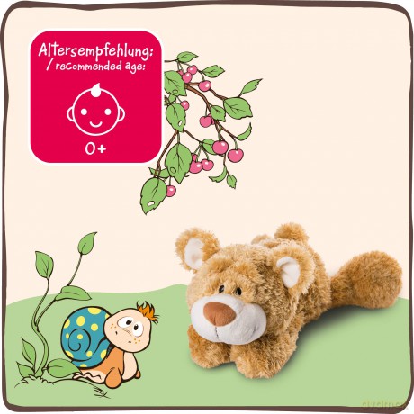 NICI 46514 Animal Cuddly Soft Toy Lying Classic Bear 50cm, Golden Brown, 50 cm