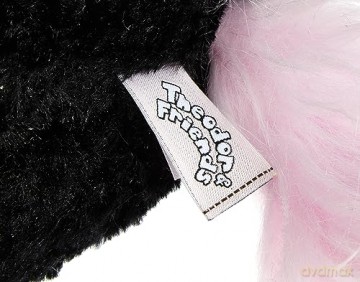 NICI 47376 Cuddly Soft Toy Unicorn Rainbow Yin 22cm, Black/Multi-Coloured, 22 cm