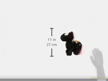 NICI 47376 Cuddly Soft Toy Unicorn Rainbow Yin 22cm, Black/Multi-Coloured, 22 cm
