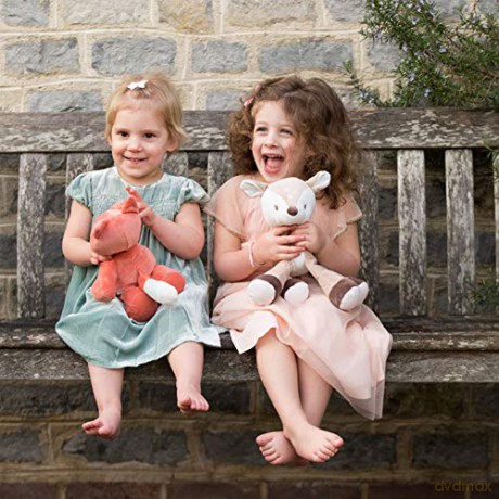 Nattou Fawn Soft Toy, Fanny, Companion from birth, 30 cm, Fanny and Oscar, Beige/White