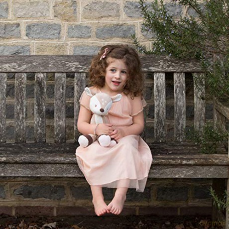 Nattou Fawn Soft Toy, Fanny, Companion from birth, 30 cm, Fanny and Oscar, Beige/White
