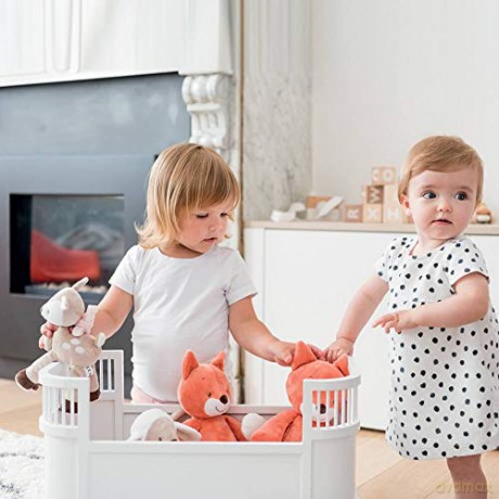 Nattou Fawn Soft Toy, Fanny, Companion from birth, 30 cm, Fanny and Oscar, Beige/White