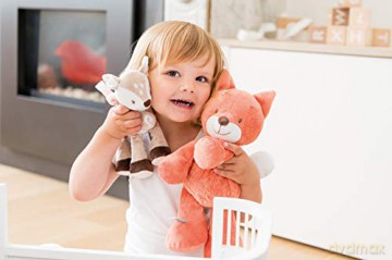 Nattou Fox Soft Toy, Oscar, Companion from birth, 30 cm, Fanny and Oscar, Orange, 296014