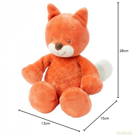 Nattou Fox Soft Toy, Oscar, Companion from birth, 30 cm, Fanny and Oscar, Orange, 296014