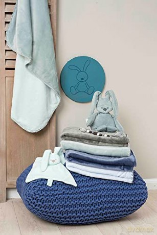 Nattou Plush Soft Toy, Stuffed Animal, Cuddly Companion, Grasping Design Develops Motor Skills, Machine Washable, 100 Percent Soft Polyester, PETA-Approved Vegan, Lapidou Rabbit, Copper Green, 30 cm
