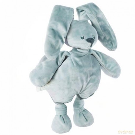 Nattou Plush Soft Toy, Stuffed Animal, Cuddly Companion, Grasping Design Develops Motor Skills, Machine Washable, 100 Percent Soft Polyester, PETA-Approved Vegan, Lapidou Rabbit, Copper Green, 30 cm