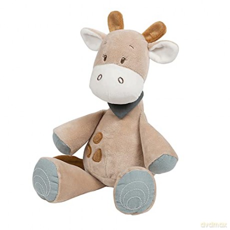 Nattou Plush Soft Toy, Stuffed Animal, Cuddly Companion, Promotes Motor Skills, Machine Washable, Extra Soft Cotton/Polyester, PETA-Approved Vegan, (Axel and Luna Collection) Luna Giraffe, 30 cm