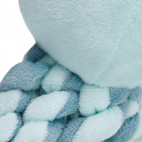 Nattou Plush Soft Toy, Stuffed Animal, Cuddly Companion, Umbilical Cord Design Reassures Baby, Machine Washable, 100 Percent Soft Polyester, PETA-Approved Vegan, Lapidou Octopus, Mint Green, 25 cm