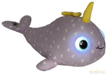 Night Buddies Large 15 Inch Narwhal, Innovative Plush Soft Toy - Child-Activated Calming Light, Auto-Off for Safety, Promotes Independence Sleep, Ages 2+ - Award Winning Sleep Aid
