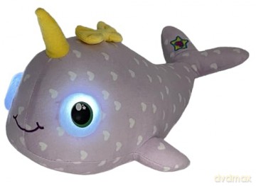 Night Buddies Large 15 Inch Narwhal, Innovative Plush Soft Toy - Child-Activated Calming Light, Auto-Off for Safety, Promotes Independence Sleep, Ages 2+ - Award Winning Sleep Aid