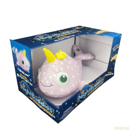 Night Buddies Large 15 Inch Narwhal, Innovative Plush Soft Toy - Child-Activated Calming Light, Auto-Off for Safety, Promotes Independence Sleep, Ages 2+ - Award Winning Sleep Aid