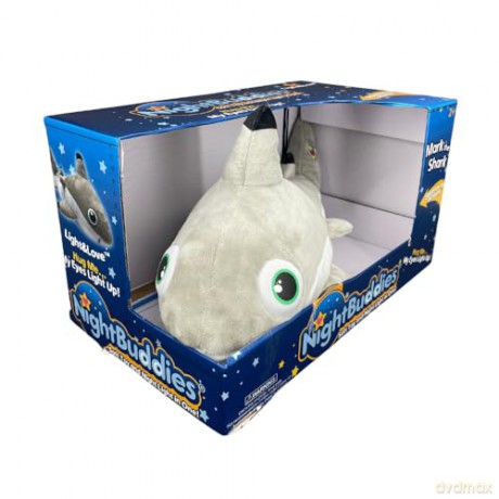 Night Buddies Large 15 Inch Shark, Innovative Plush Soft Toy - Child-Activated Calming Light, Auto-Off for Safety, Promotes Independence Sleep, Ages 2+ - Award Winning Sleep Aid