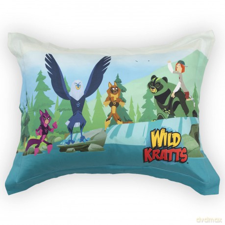 Original Wild Kratts Ultra Soft Comforter/Sham Set for Boys, Girls, Baby, Kids, Toddler, Teen-Creature Adventure in Alaska Theme Printed-Cotton Sateen Weave Soft Lightweight Kids Bedding-Twin Size