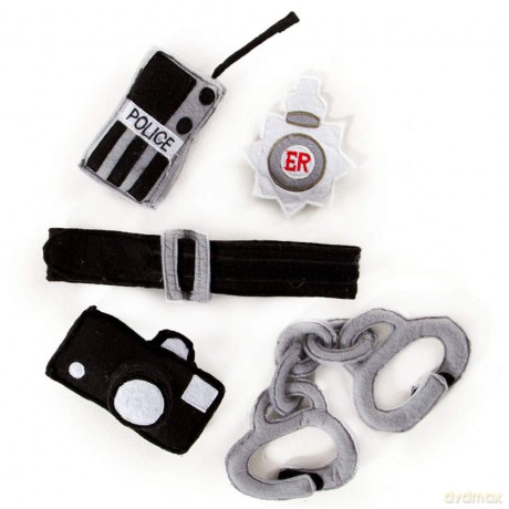 PRETEND TO BEE Emergency Services Police Officer-Accessories, 5 Piece Belt and Soft Play Tools, Multicolour, 3+ Years