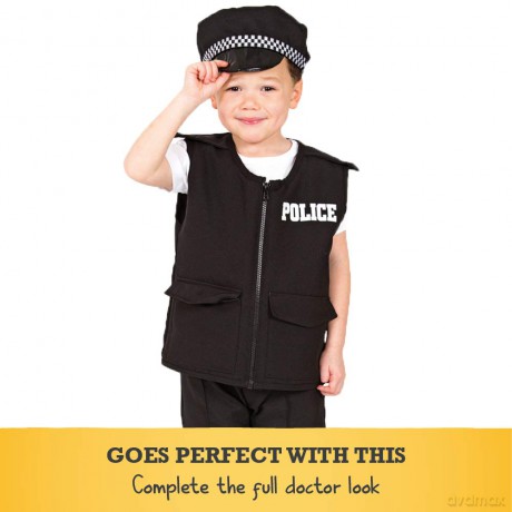 PRETEND TO BEE Emergency Services Police Officer-Accessories, 5 Piece Belt and Soft Play Tools, Multicolour, 3+ Years