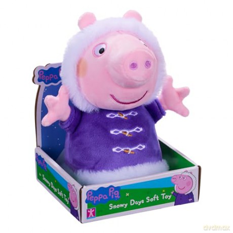 Peppa Pig 08161 Snowy Days Soft, Plush Peppa, Preschool Toys, Gift for Children, Purple