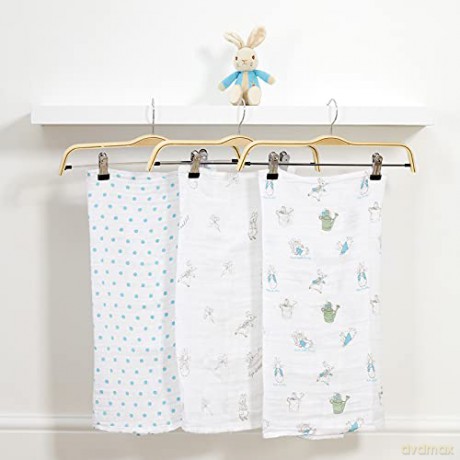 Peter Rabbit Gift Set - Unisex Beatrix Potter Soft Toy and Muslin Set