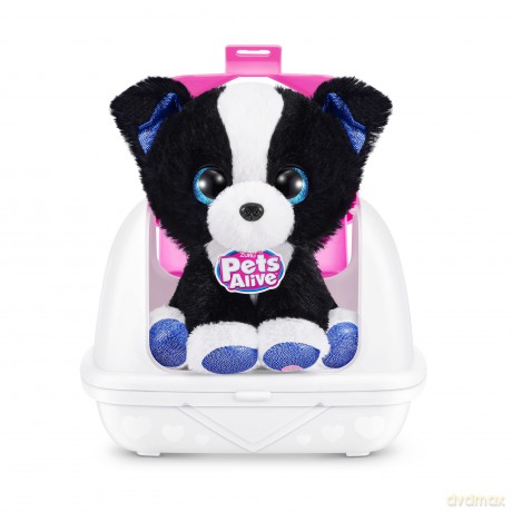 Pets Alive Pet Shop Surprise Series 3 Puppy Rescue Border Collie, Surprise Puppy Plush, Ultra Soft Plushies, Surprises Inside, Interactive Toy Pets with Electronic Speak and Repeat (Border Collie)