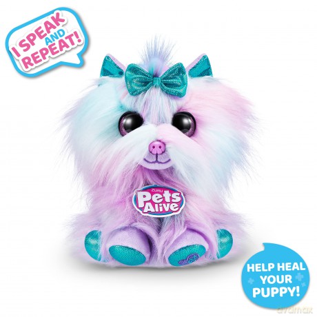 Pets Alive Pet Shop Surprise Series 3 Puppy Rescue Yorkshire, Surprise Puppy Plush, Ultra Soft Plushies, Surprises Inside, Interactive Toy Pets with Electronic Speak and Repeat (Yorkshire)