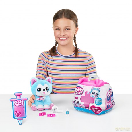 Pets Alive Pet Shop Surprise Series 3 Puppy Rescue Yorkshire, Surprise Puppy Plush, Ultra Soft Plushies, Surprises Inside, Interactive Toy Pets with Electronic Speak and Repeat (Yorkshire)