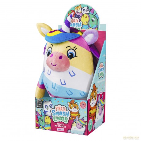 Pinata Smashlings Huggable Plush, Luna Unicorn, Roblox Toys, Soft Toys, Ideal Gift, Official Pinata Smashlings Toy from Toikido.