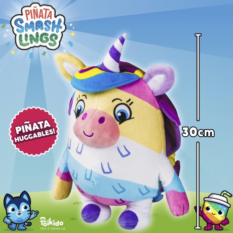 Pinata Smashlings Huggable Plush, Luna Unicorn, Roblox Toys, Soft Toys, Ideal Gift, Official Pinata Smashlings Toy from Toikido.