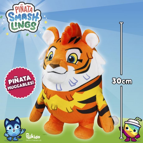 Pinata Smashlings Huggable Plush, Mo Tiger, Roblox Toys, Soft Toys, Ideal Gift, Official Pinata Smashlings Toy from Toikido.